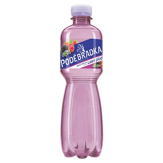 Poděbradka Jemně perlivá s příchutí lesní plody 0,5l