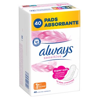 Always Ultra Sensitive Normal Vložky S Křidélky (Velikost 1) 40 ks