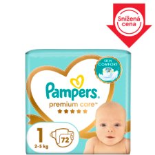 Pampers Premium Care Velikost 1, 72 Plenek, 2kg-5kg