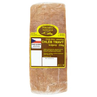 Pekárna Tanvald Žitno-pšeničný chléb tmavý krájený 250g