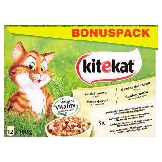 Kitekat Selské menu v želé kompletní krmivo pro dospělé kočky 12 x 100g