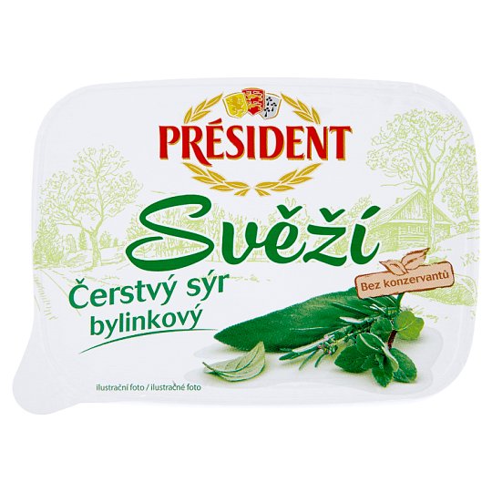 Président Svěží Čerstvý sýr bylinkový 125g