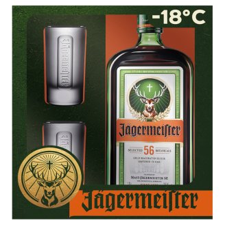 Jägermeister 700ml + 2 sklenice