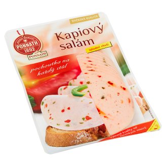 Ponnath ŘEZNIČTÍ MISTŘI Kapiový salám krájený e 100g