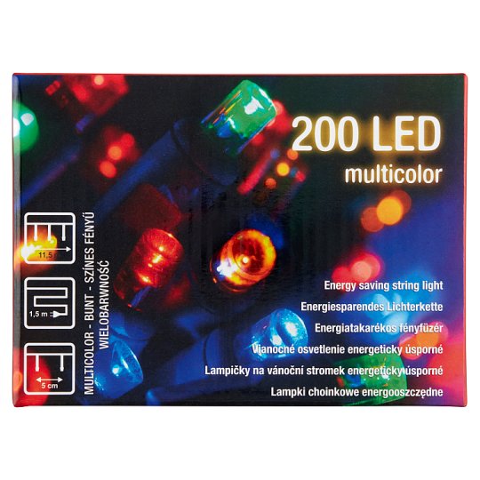 Snow Meister SM2452 200 LED Christmas Tree Lamps Energy Saving Multicolor 11.5m