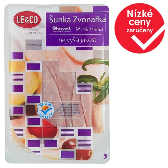 Le & Co Shaved Šunka Zvonařka nejvyšší jakosti 100g - Tesco Potraviny