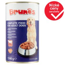 Brunos Complete Food for Adult Dogs Bites with Beef in Sauce 1240g