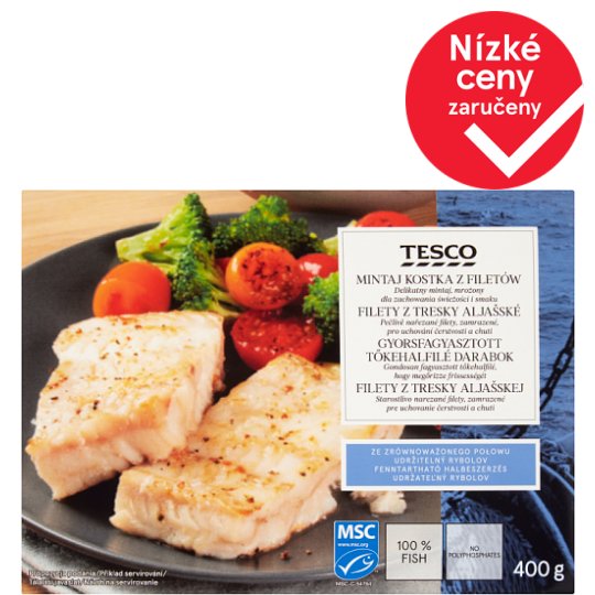 Tesco Filety Z Tresky Aljašské 400g Tesco Potraviny