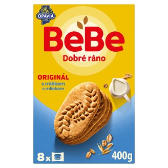 Opavia BeBe Dobré ráno cereální sušenky s mlékem 8 x 50g