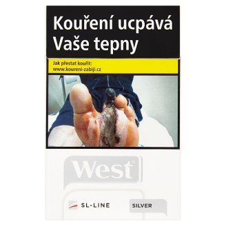 West SL-LINE silver cigarety s filtrem 20 ks