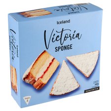 Iceland Viktoria Sponge dort s vrstvou ovocné a šlehačkové náplně posypaný cukrem 345g