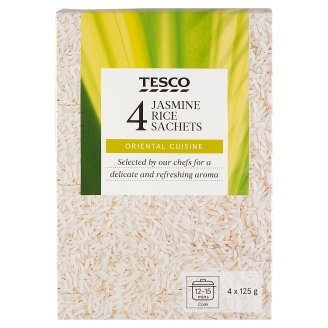 Tesco Jasmínová rýže dlouhozrnná ve varných sáčcích 4 x 125g