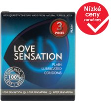 Love Sensation Plain Lubricated Condoms 3 pcs