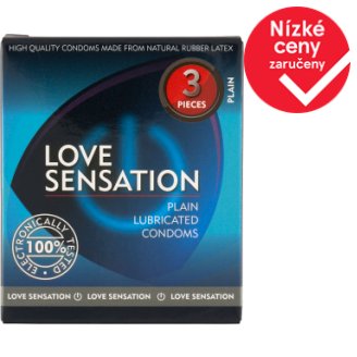 Love Sensation Kondomy s rezervoárem hladké 3 ks
