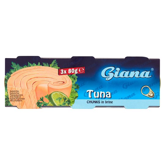 Giana Tuna Chunks in Brine 3 x 80g (240g)