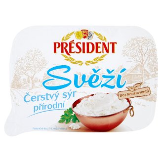 Président Svěží Čerstvý přírodní sýr 125g