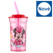 Stor Minnie Basic čirá sklenice s brčkem 460 ml