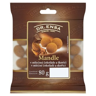 Dr. Ensa Mandle v mléčné čokoládě a skořici 80g