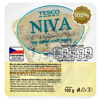 Tesco Niva sýr s plísní uvnitř hmoty 100g