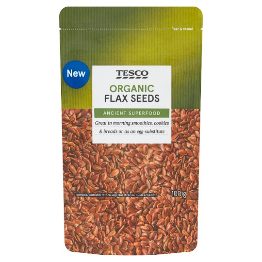 Tesco Organic Flax Seeds 100g Tesco Groceries