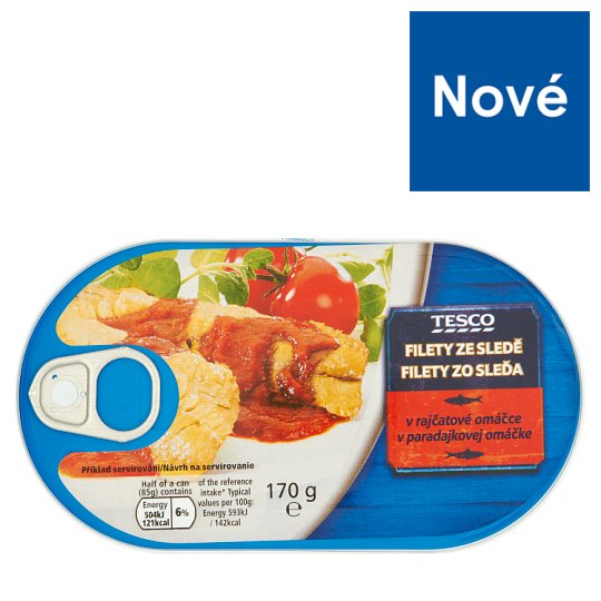 Tesco Filety ze sledě v rajčatové omáčce 170g