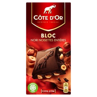 Côte d'Or Hořká čokoláda vysoké jakosti s celými jádry lískových ořechů 180g