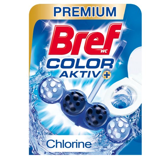 Bref Blue Aktiv Chlorine tuhý WC blok 50g