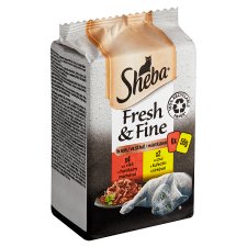 Sheba Fresh & Fine Complete Wet Food for Adult Cats in Juice 6 x 50g (300g)