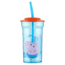 Stor Basic Clear Straw Peppa Pig Core sklenice 460 ml