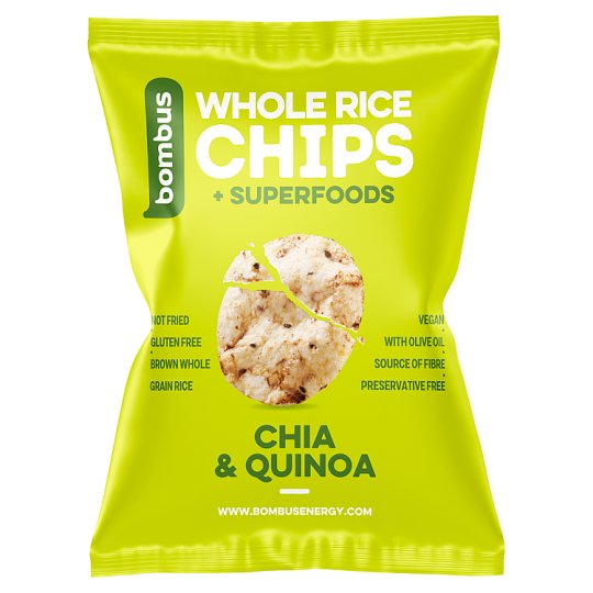 bombus Whole Rice Chips Chia & Quinoa 60g Tesco Groceries