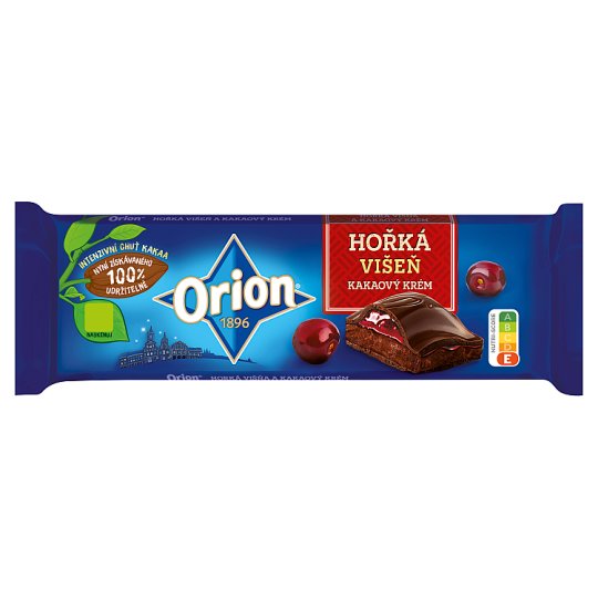 ORION Hořká čokoláda višeň a kakaový krém 240g