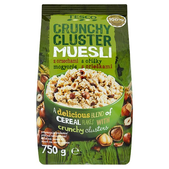 Tesco Křupavé zapékané müsli s lískovými oříšky 750g