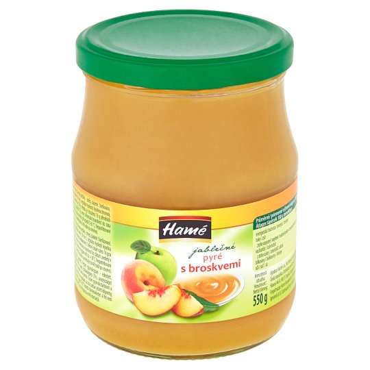 Hamé Jablečné pyré s broskvemi 550g