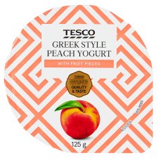 Tesco Greek Style Peach Yogurt 125g