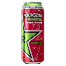 Rockstar Refresh Strawberry Lime 500ml - Tesco Groceries