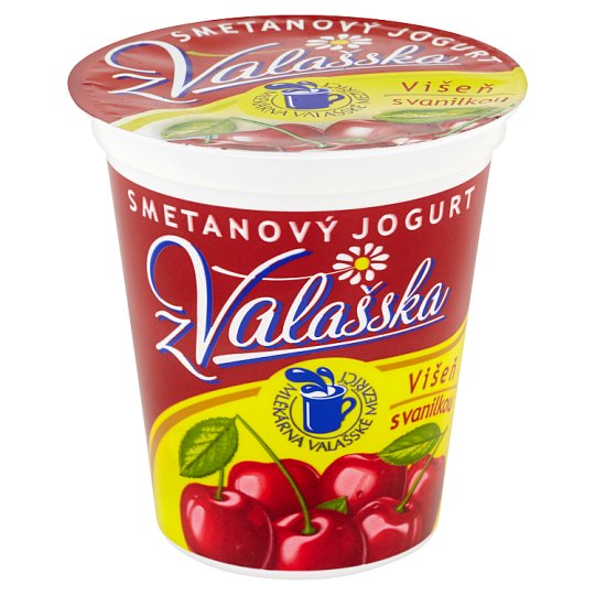 Mlékárna Valašské Meziříčí Smetanový jogurt z Valašska višeň s vanilkou 150g