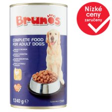 Brunos Complete Food for Adult Dogs Pieces with Poultry in Sauce 1240g