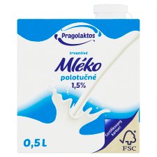 Pragolaktos Long-Life Reduced-Fat Milk 1.5% 0.5L