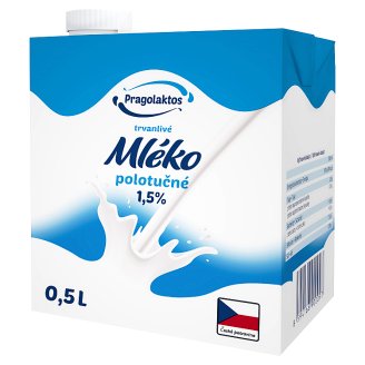 Pragolaktos Mléko trvanlivé polotučné 1,5% 0,5l