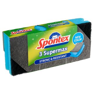 Spontex Supermax tvarované houbičky na nádobí 3 ks
