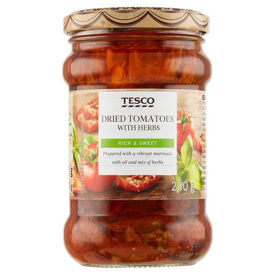 Tesco Sušená rajčata v oleji s bylinkami 280g