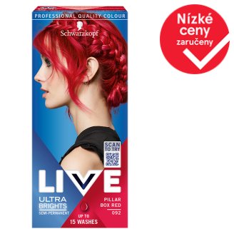 Schwarzkopf Live Ultra Brights or Pastel barva na vlasy Pillar Box Red 092