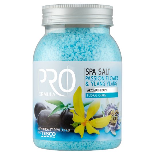 Tesco Pro Formula Passion Flower & Ylang Ylang koupelová sůl 600g