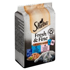 Sheba Fresh & Fine Complete Wet Food for Adult Cats in Juice 6 x 50g (300g)