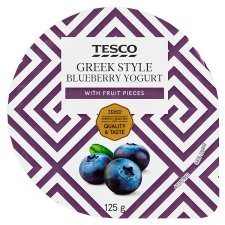 Tesco Greek Style Blueberry Yogurt 125g