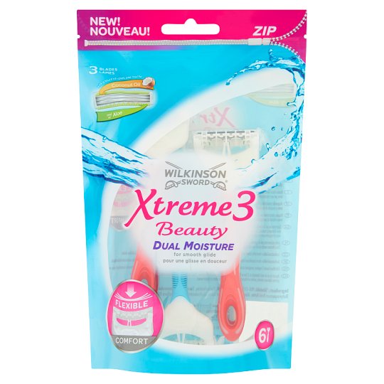 Wilkinson Sword Xtreme3 Beauty Dual Moisture jednorázové holítko s třemi břity 6 ks