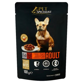 Tesco Pet Specialist Premium kousky s krůtím a zvěřinou v omáčce 85g
