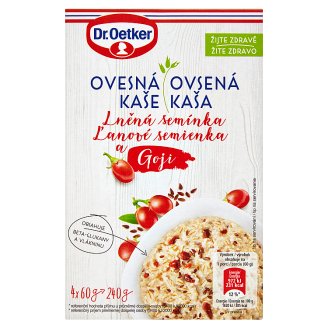 Dr. Oetker Ovesná kaše lněná semínka a goji 4 x 60g