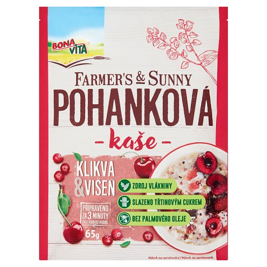 Bona Vita Farmer's & Sunny Buckwheat Porridge Cranberry & Cherry 65g