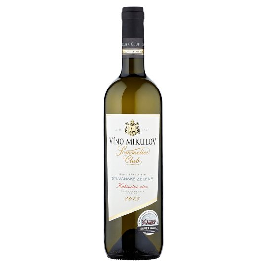 Víno Mikulov Sommelier Club Sylvánské zelené víno s přívlastkem suché bílé 0,75l